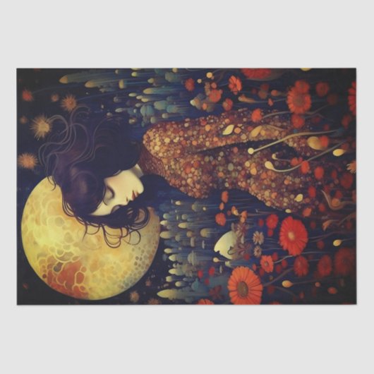 トワイライトフローラファンタジーアールヌーボーポートレート 薄葉紙 (正面)