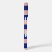 トワイライトブルーサンライズピンクストライプ色 Case-Mate iPhoneケース (裏面 / 右)