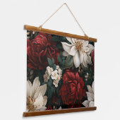 トワイライトホリデーエンチャントメントボタニカル 吊り下げ型タペストリー (傾斜あり)