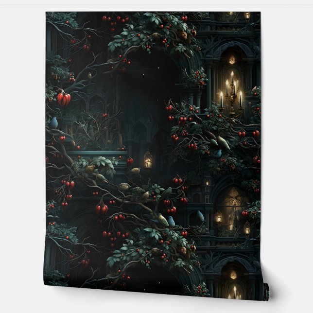 トワイライトホリデーエンチャントメントボタニカル 壁紙 (ほどく)