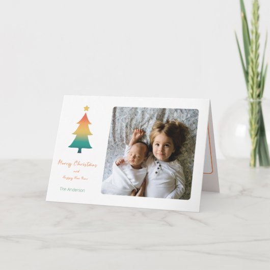 トワイライトホリデーカードのクリスマスツリー サンキューカード (正面)