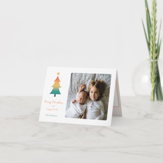 トワイライトホリデーカードのクリスマスツリー サンキューカード (正面)