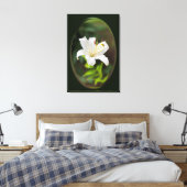トワイライトホワイトリリー キャンバスプリント (インサイチュ (寝室))