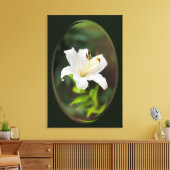 トワイライトホワイトリリー キャンバスプリント (インサイチュ (リビング))