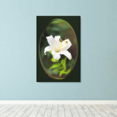 トワイライトホワイトリリー キャンバスプリント (インサイチュ (ウッドフロア))