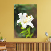 トワイライトホワイトリリー キャンバスプリント (インサイチュ (リビング))