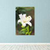 トワイライトホワイトリリー キャンバスプリント (インサイチュ (ウッドフロア))