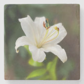 トワイライトホワイトリリー ストーンコースター (正面)