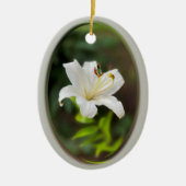 トワイライトホワイトリリー セラミックオーナメント (正面)