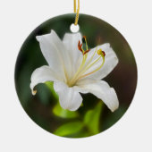 トワイライトホワイトリリー セラミックオーナメント (正面)