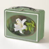 トワイライトホワイトリリー メタルランチボックス (正面)