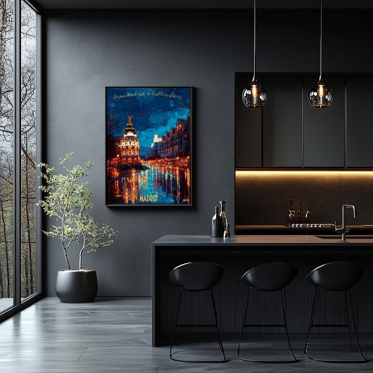トワイライトマドリードの夢 – Cityscape at Dusk ポスター