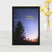 トワイライトムーン誕生日 カード (黄色い花)