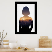 トワイライトモロッコデジタルダブル露光 ポスター (キッチン)