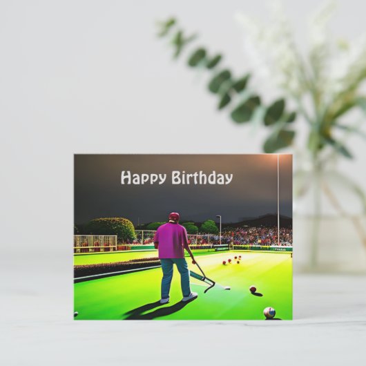 トワイライトローンボウリング 誕生日ポストカード ポストカード (スタンド正面)