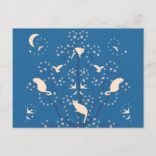 トワイライト猫はがき ポストカード (正面)