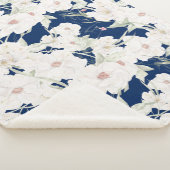 トワイライト開花IIシェルパブランケット – 花模様 シェルパブランケット (3/4)