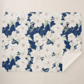 トワイライト開花IIシェルパブランケット – 花模様 シェルパブランケット (正面(横))