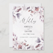 トワイライト ウォーターカラー モダン グリーンネリー 招待状 (正面)