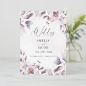 トワイライト ウォーターカラー モダン グリーンネリー 招待状 (スタンド正面)