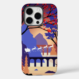 トワイライト・フォレスト クリスマス サンタのそり iPhone 16 PROケース