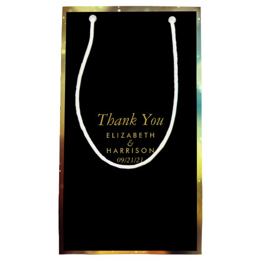 トワイライト ボケ ライト ウェディング フェイバー スモールペーパーバッグ (正面)