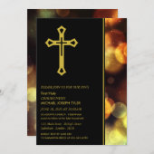 トワイライト《写真》ぼけ味ライト、最初の聖餐式 招待状 (正面/裏面)