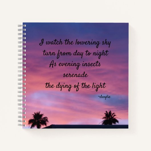 トワイライト – Poetry Art ノートブック (正面)