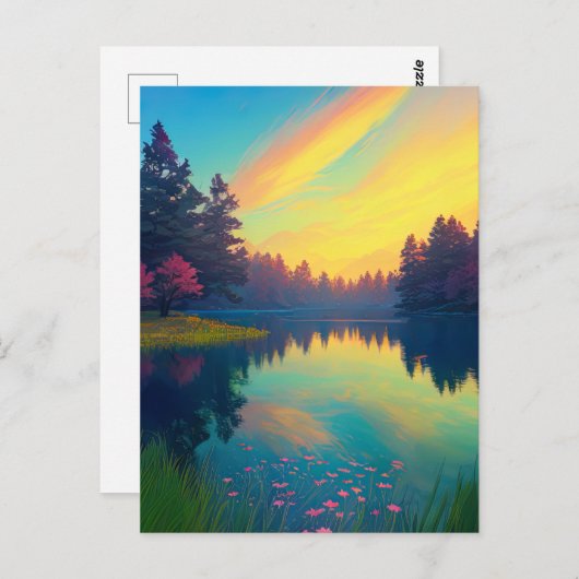 トワイリ魅力的トに注がれ威厳のあるた川 ポストカード (正面/裏面)