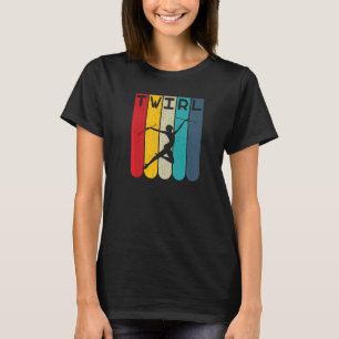 トワイルレトロラインツイラバトントワイリング Tシャツ