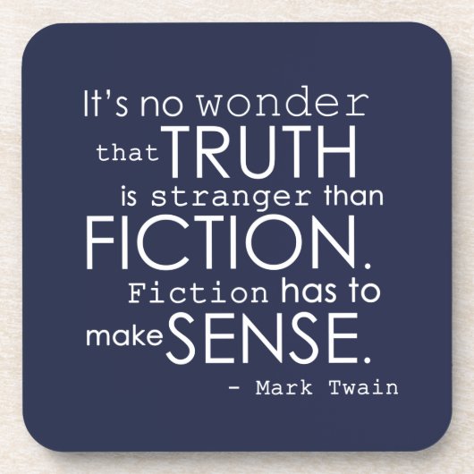 トワインの濃紺で置かれる文学的な引用文のコースター コースター (正面)