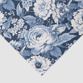 トワエレガントルフランスの・ド・ジュイ・ブルー・フローラ・デクページ 薄葉紙 (詳細)