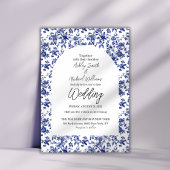 トワエレガントールデジュイブルーフローラフローラ結婚ズ 招待状