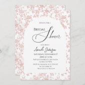 トワエレガントールピンクフローラブライダルシャワー 招待状 (正面/裏面)