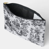 トワフランスのイル・ド・ジュイ黒エレガント白 アクセサリーポーチ (見開き)