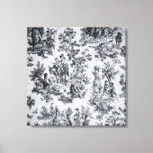 トワフランスのイル・ド・ジュイ黒エレガント白 キャンバスプリント (正面)