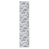 トワフランスのイル・ド・ジュイ黒エレガント白 ショートテーブルランナー (正面)