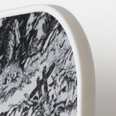 トワフランスのイル・ド・ジュイ黒エレガント白 ピックルボールラケット (左詳細)