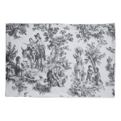 トワフランスのイル・ド・ジュイ黒エレガント白 枕カバー (裏面)