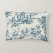 トワフランスのイル・ド・ジュイ・セージ緑エレガント緑色 アクセントクッション (裏面)