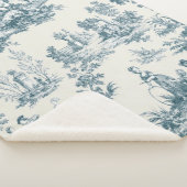 トワフランスのイル・ド・ジュイ・セージ緑エレガント緑色 シェルパブランケット (3/4)