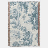 トワフランスのイル・ド・ジュイ・セージ緑エレガント緑色 スローブランケット (正面縦)