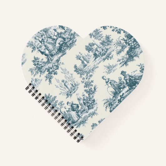 トワフランスのイル・ド・ジュイ・セージ緑エレガント緑色 ノートブック (正面)