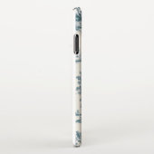 トワフランスのイル・ド・ジュイ・セージ緑エレガント緑色 iPhoneケース (右側)