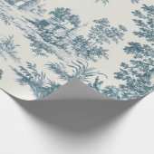 トワフランスのイル・ド・ジュイ・セージ・グリーン・デコプティブ ラッピングペーパー (角)