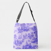 トワフランスのイル・ド・ジュイ・ブルーエレガントと白 クロスボディバッグ (裏面)