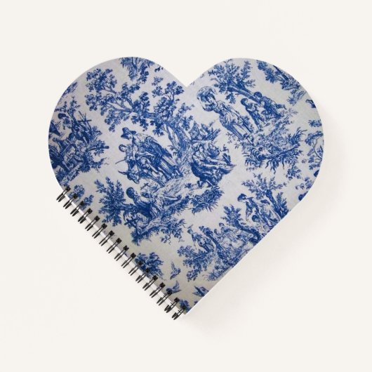 トワフランスのイル・ド・ジュイ・ブルーエレガントと白 ノートブック (正面)