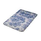 トワフランスのイル・ド・ジュイ・ブルーエレガントと白 バスマット (アングル)