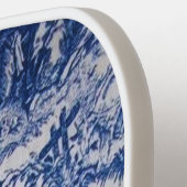 トワフランスのイル・ド・ジュイ・ブルーエレガントと白 ピックルボールラケット (左詳細)