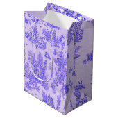 トワフランスのイル・ド・ジュイ・ブルーエレガントと白 ミディアムペーパーバッグ (正面アングル)